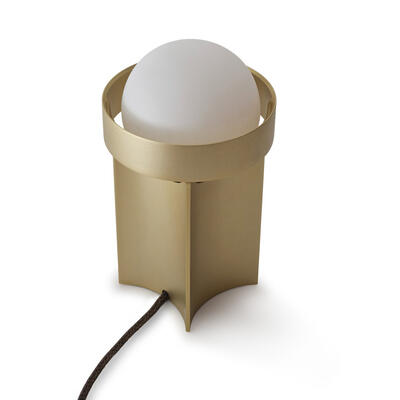 Tischlampe Loop Gold mit Sphere III Small