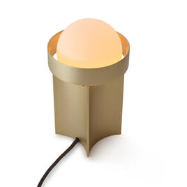 Tischlampe Loop Gold mit Sphere III Small